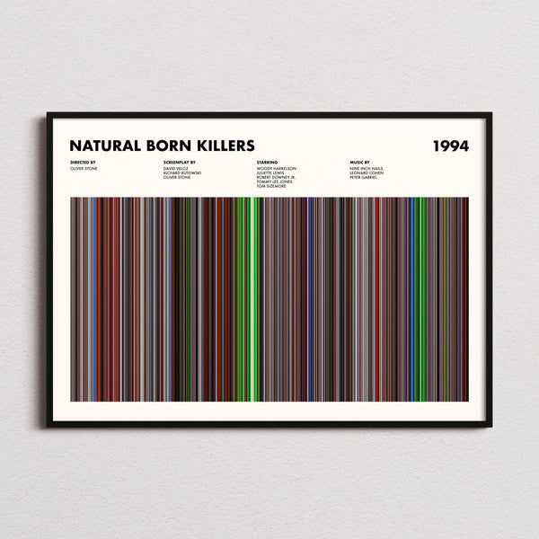 Natural Born Killers Movie Barcode Poster
