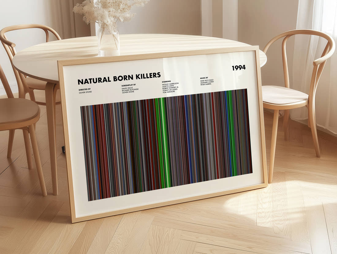 Natural Born Killers Movie Barcode Poster