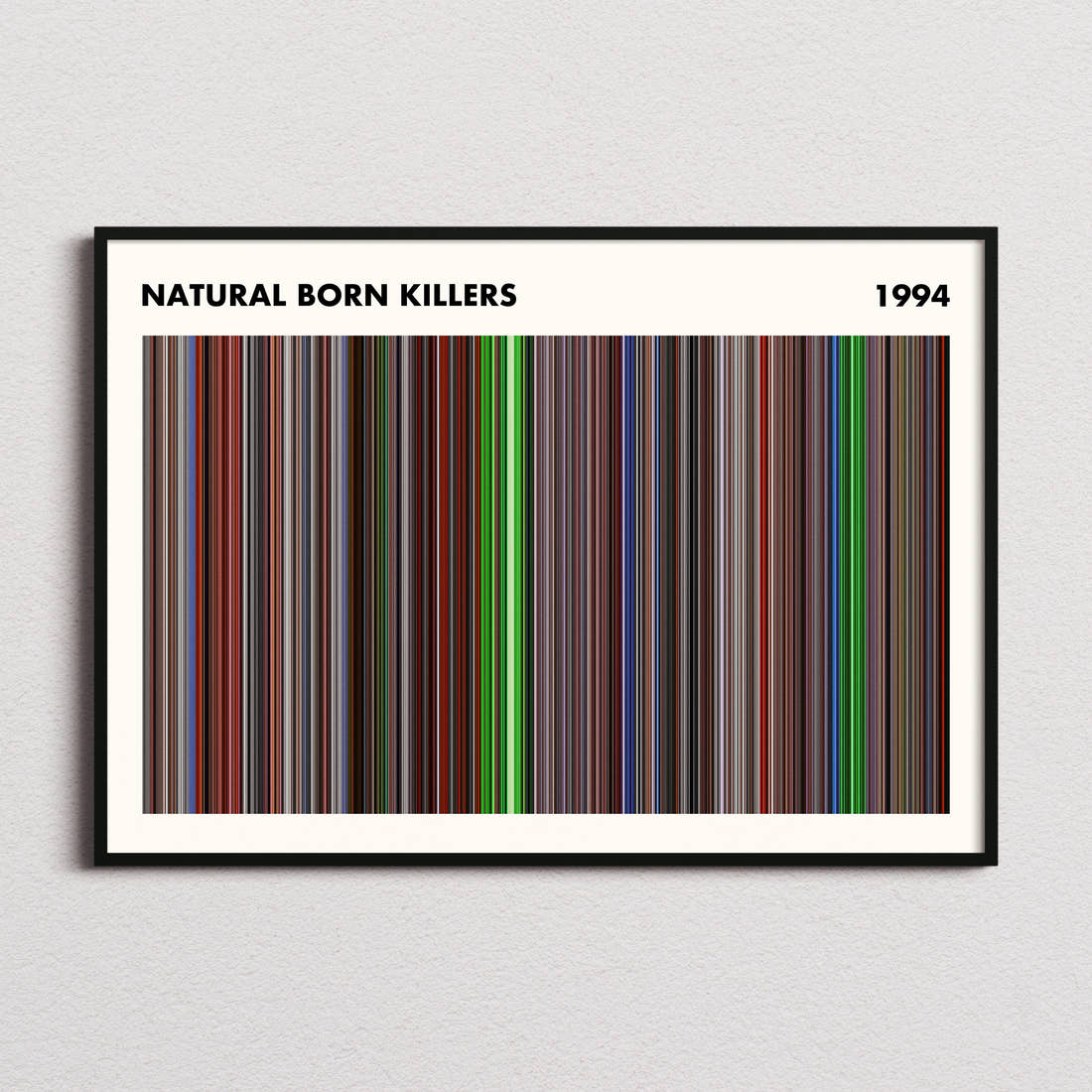 Natural Born Killers Movie Barcode Poster - Simplified