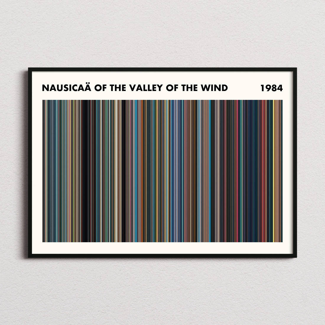 Nausicaä of the Valley of the Wind Movie Barcode Poster - Simplified