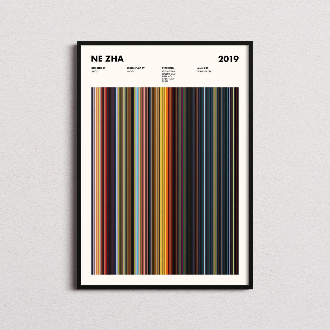 Ne Zha Movie Barcode Poster