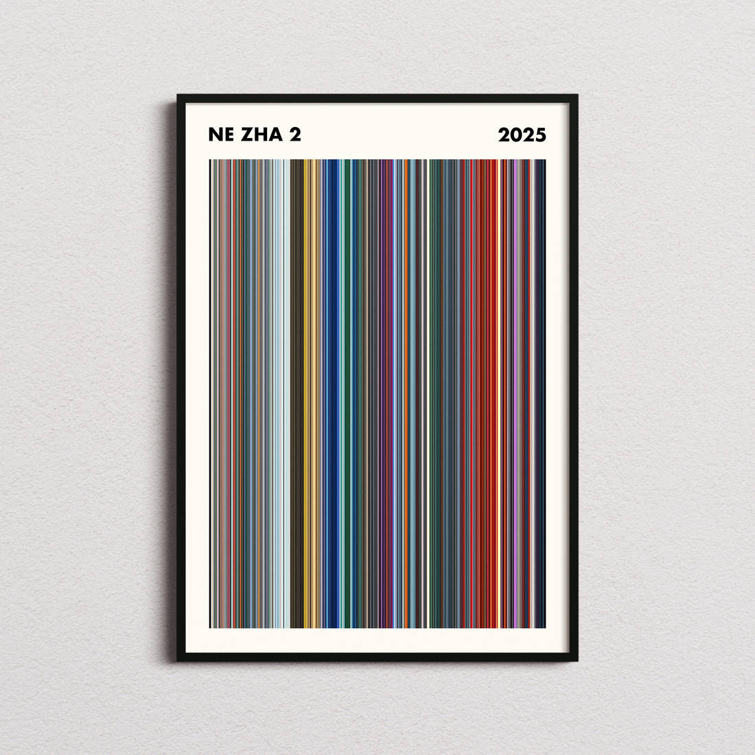 Ne Zha 2 Movie Barcode Poster - Simplified