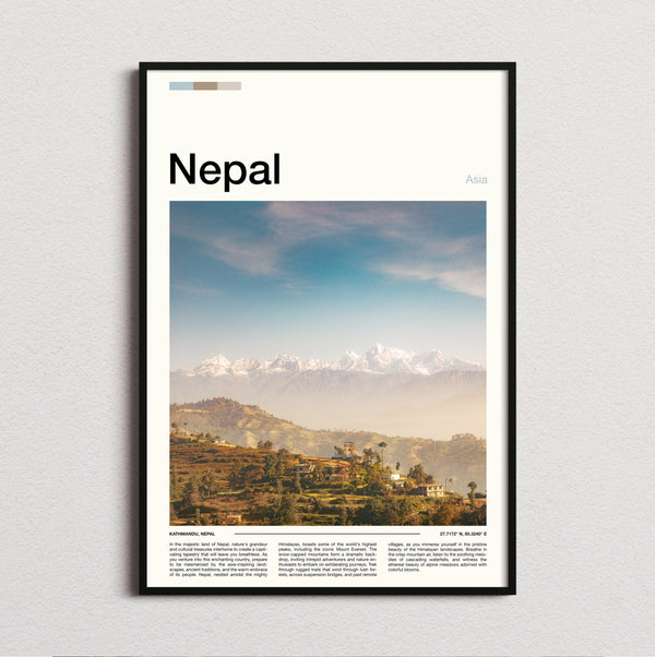 Nepal - Himalayas Above The Valley - Travel Print