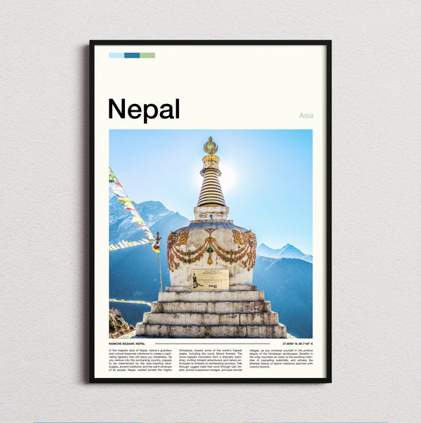 Nepal - Golden Spired Stupa - Travel Print