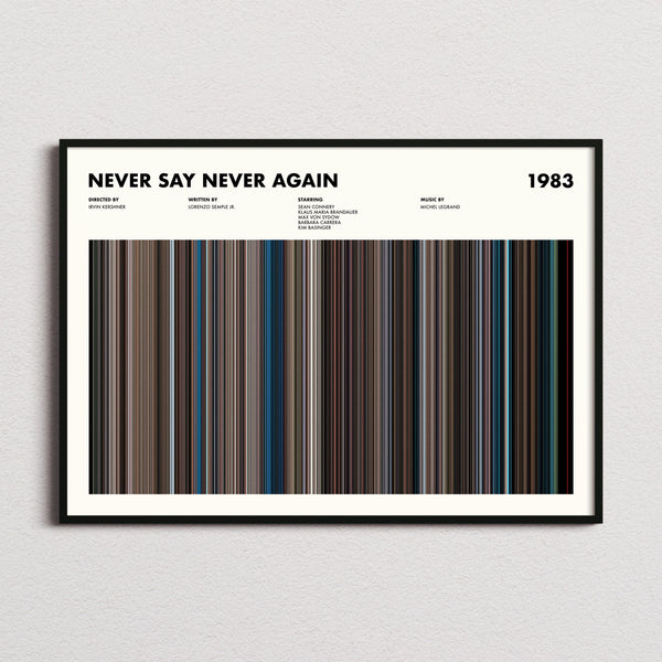 Never Say Never Again Movie Barcode Poster