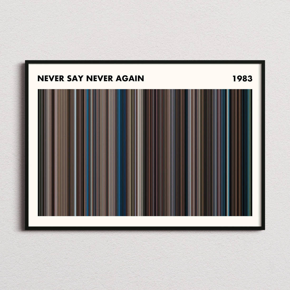 Never Say Never Again Movie Barcode Poster - Simplified