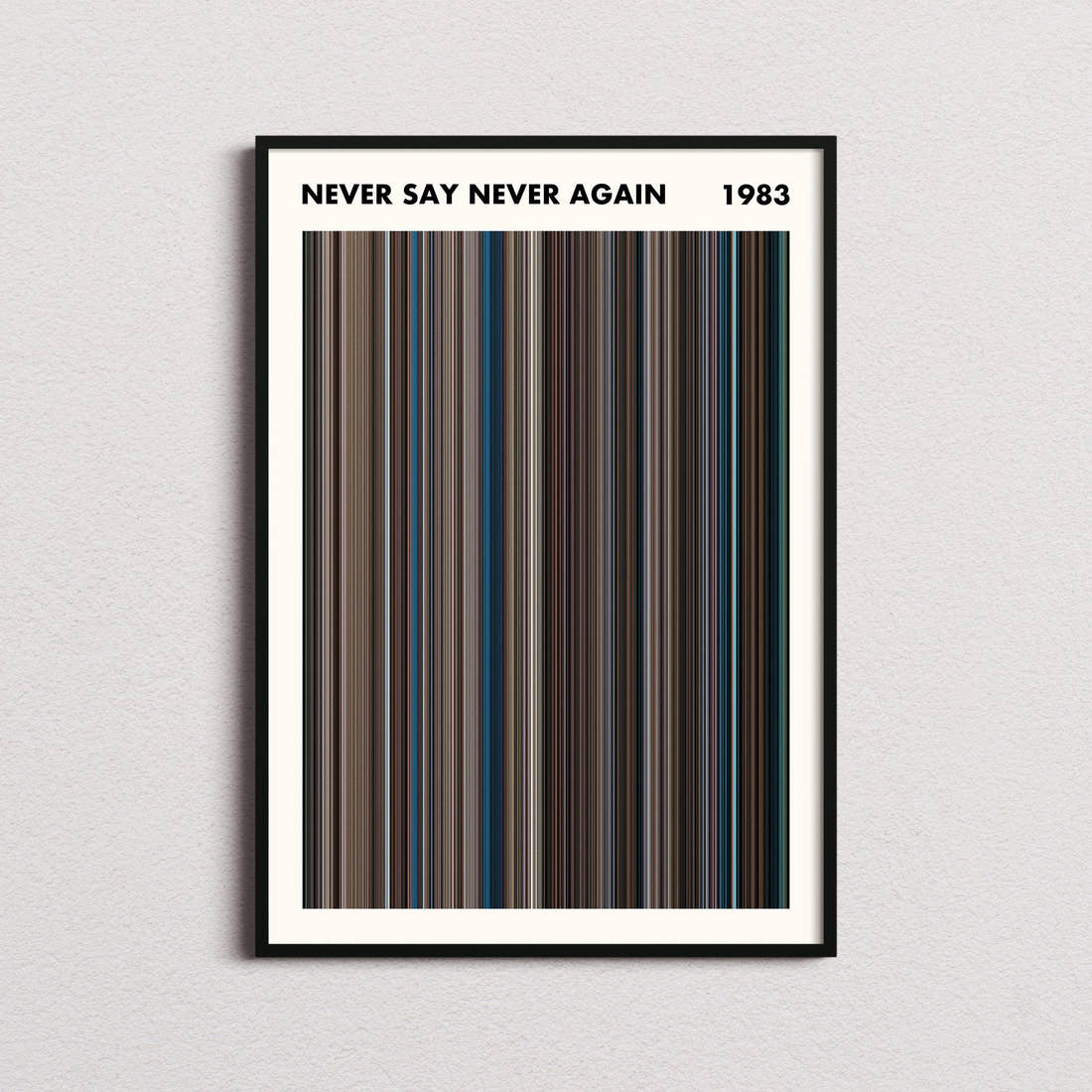 Never Say Never Again Movie Barcode Poster - Simplified