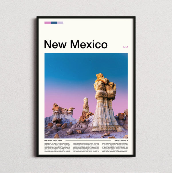 New Mexico - Hoodoo Rock Formations - Travel Print