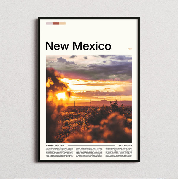 New Mexico - Desert Sunset - Travel Print