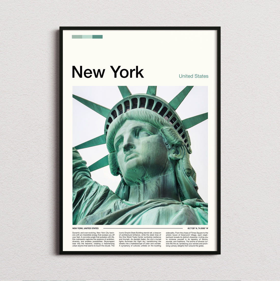 New York - Statue Of Liberty Close Up - Travel Print