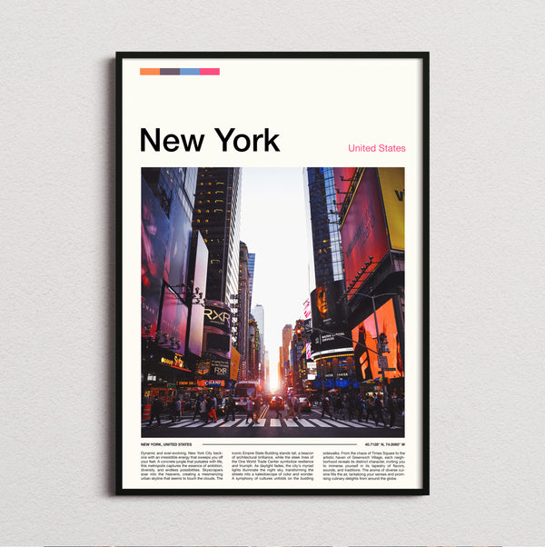 New York - Times Square At Sunset - Travel Print