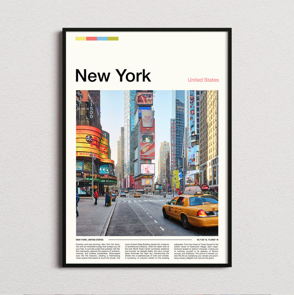 New York - Times Square - Travel Print