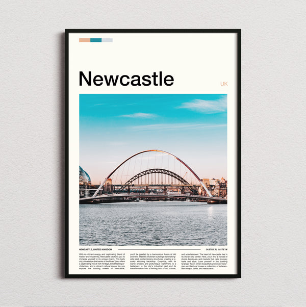 Newcastle - Gateshead Millennium Bridge - Travel Print