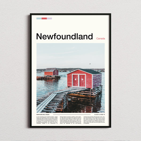 Newfoundland - Red Boathouse - Travel Print