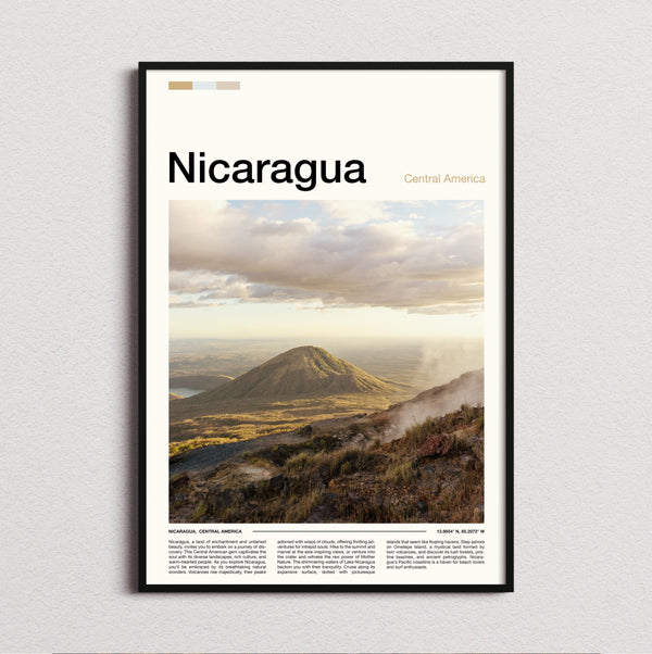 Nicaragua - Volcanic Cone - Travel Print