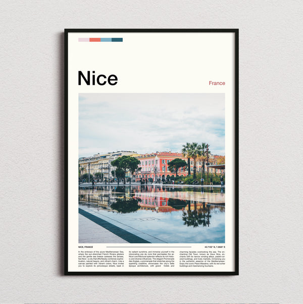 Nice - Buildings Reflected In Water - Travel Print