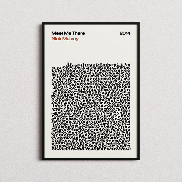 Nick Mulvey Meet Me There Lyric Print