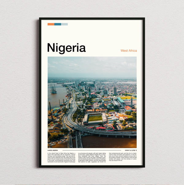 Nigeria - City Skyline From Above - Travel Print