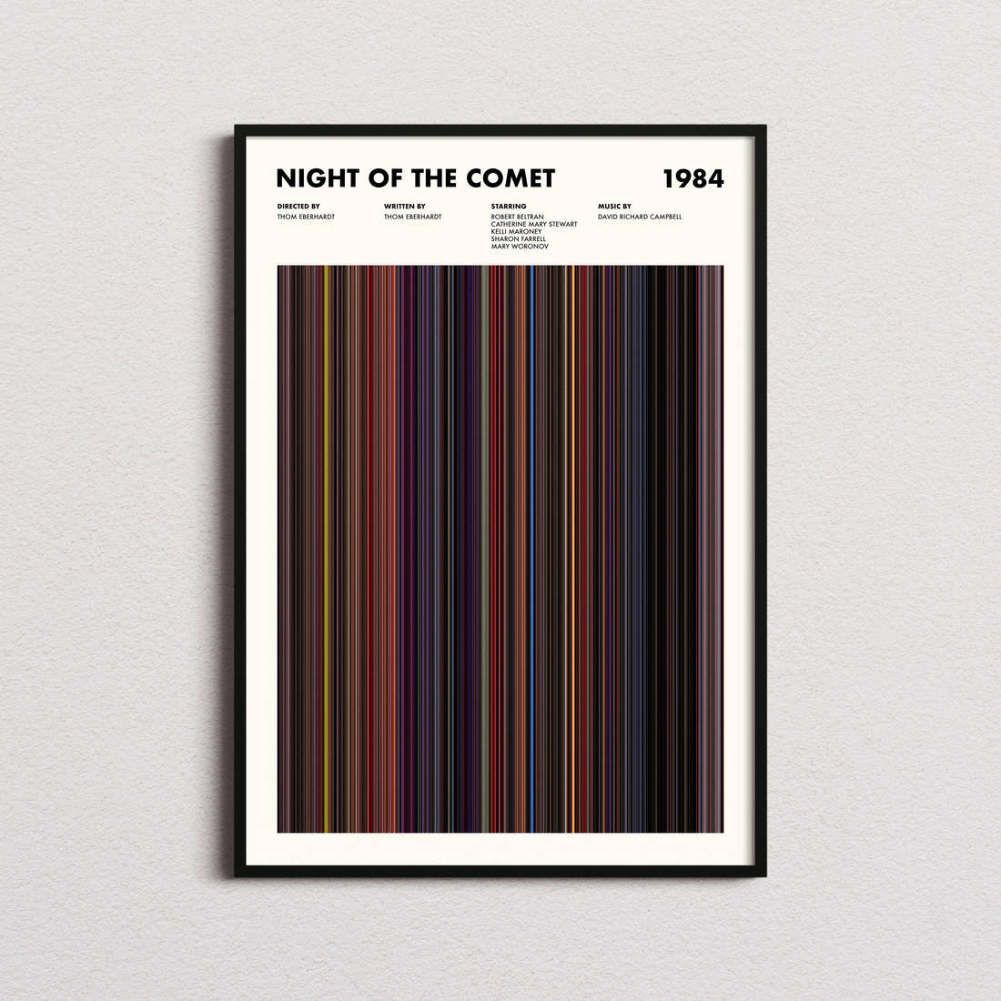 Night of the Comet Movie Barcode Poster
