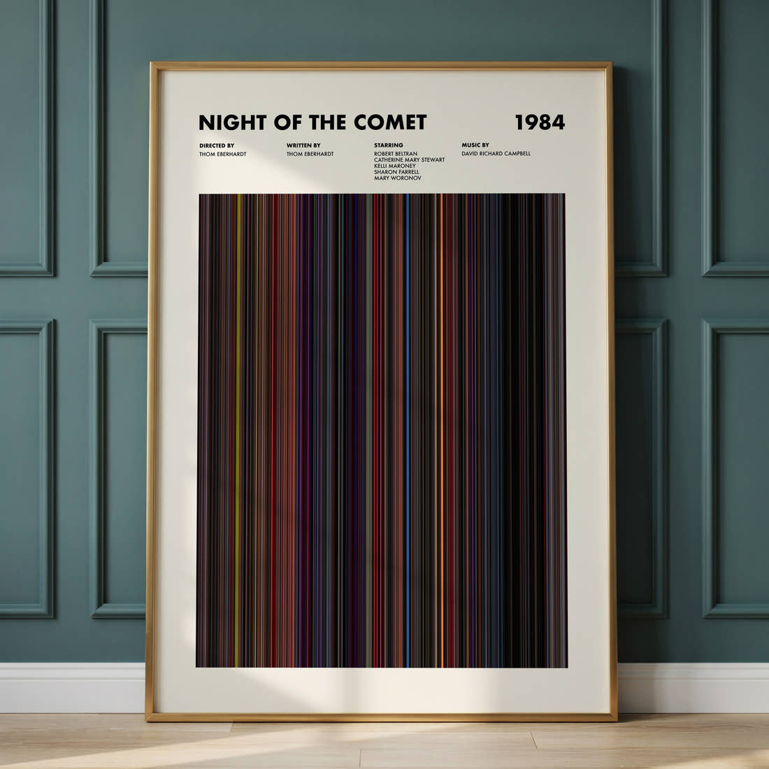 Night of the Comet Movie Barcode Poster