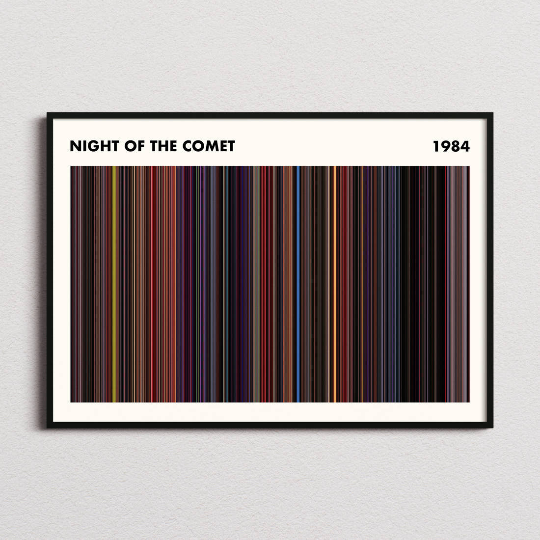 Night of the Comet Movie Barcode Poster - Simplified