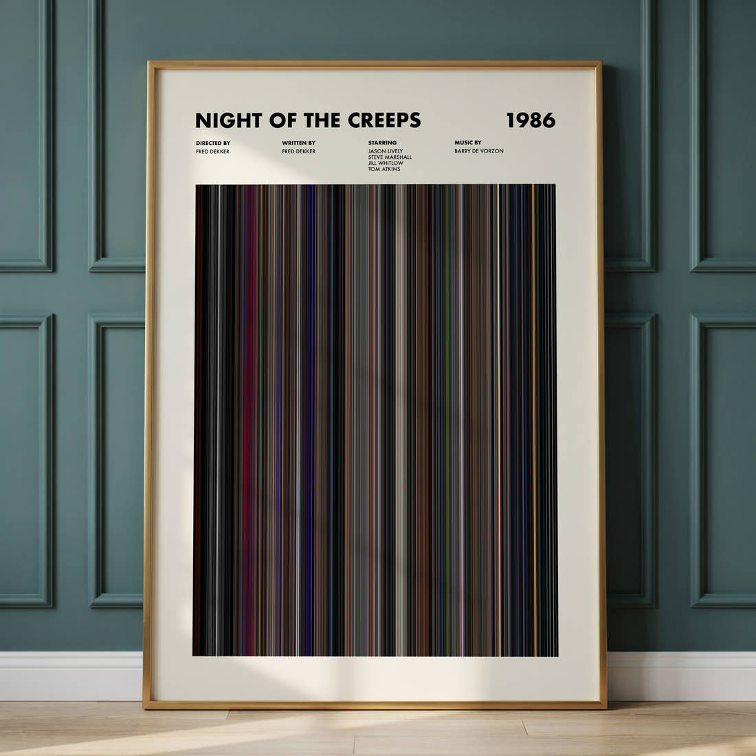 Night of the Creeps Movie Barcode Poster