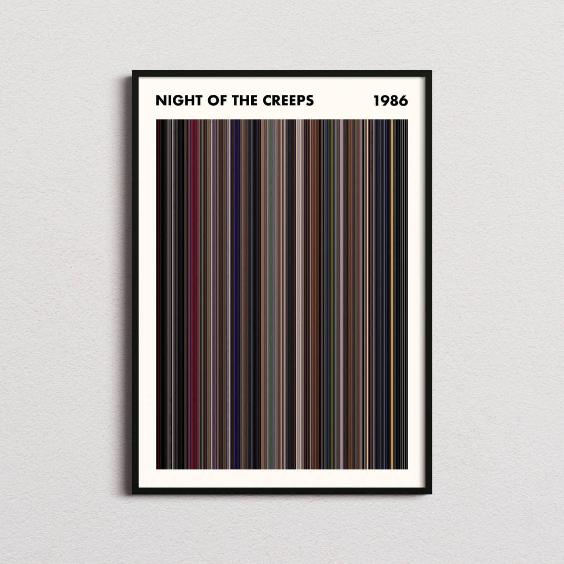 Night of the Creeps Movie Barcode Poster - Simplified