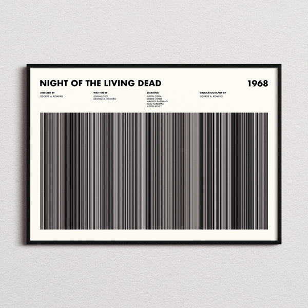 Night of the Living Dead Movie Barcode Poster