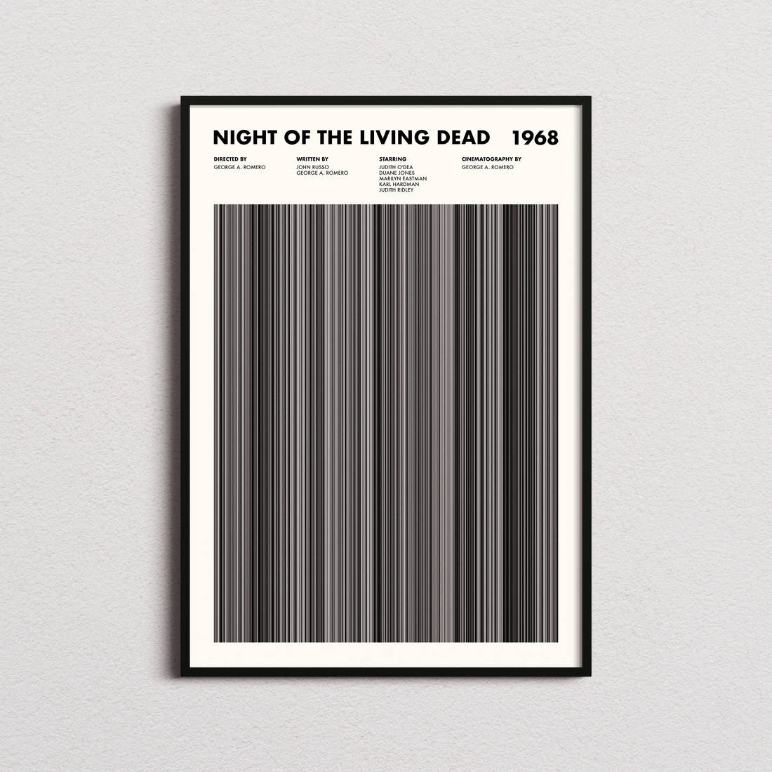 Night of the Living Dead Movie Barcode Poster