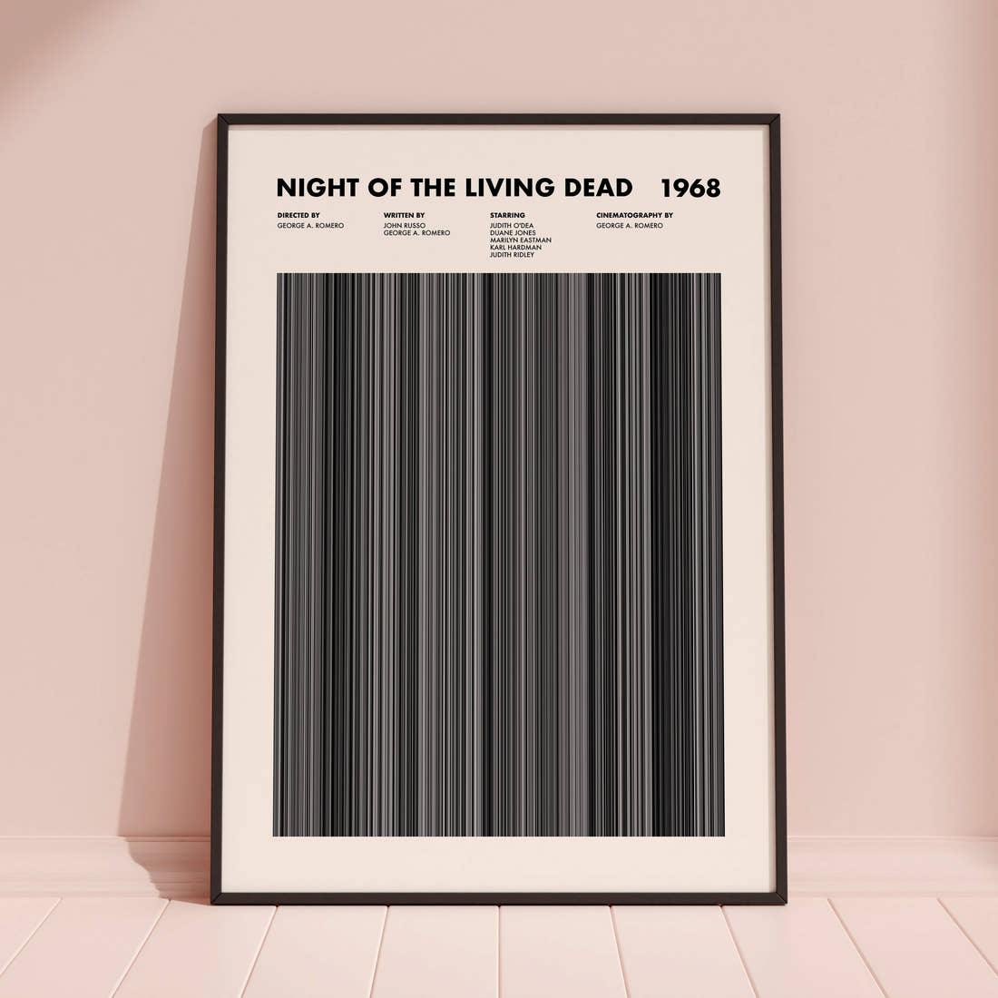 Night of the Living Dead Movie Barcode Poster