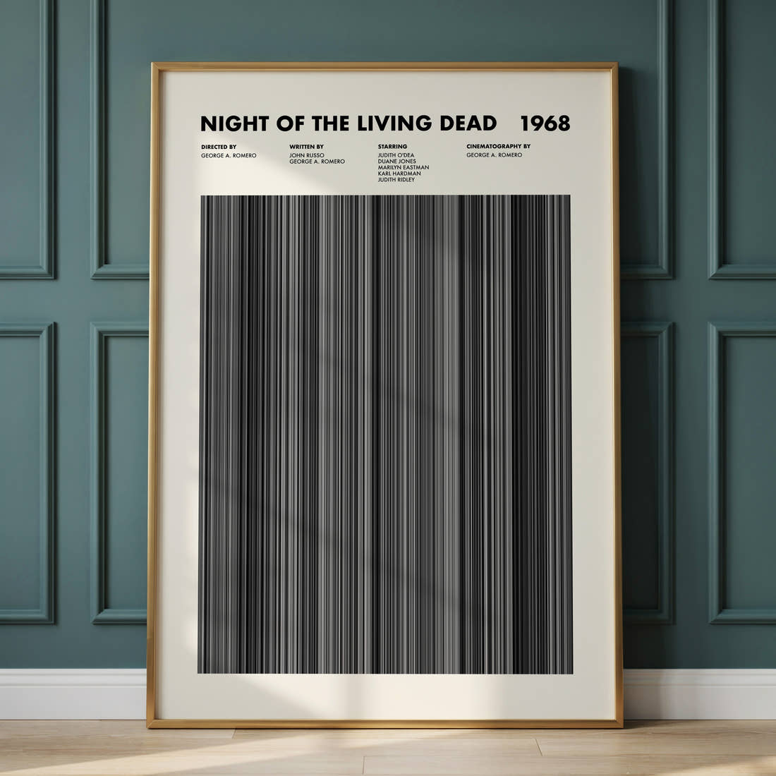 Night of the Living Dead Movie Barcode Poster