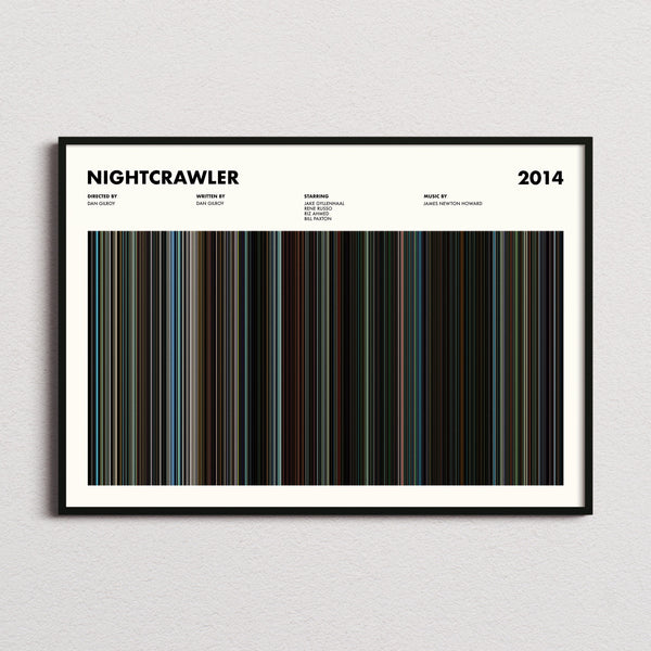 Nightcrawler Movie Barcode Poster