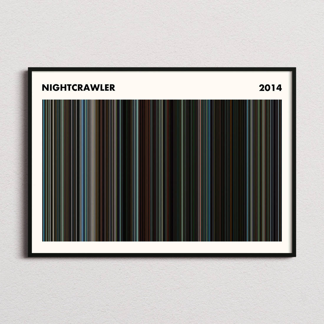 Nightcrawler Movie Barcode Poster - Simplified
