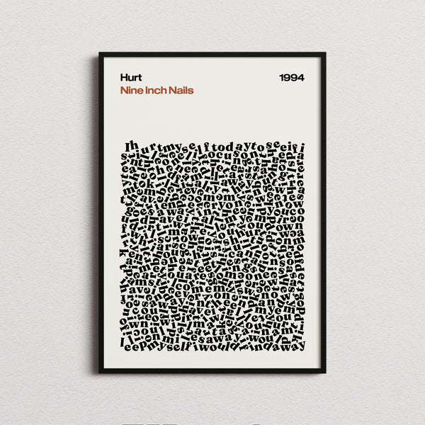 Nine Inch Nails Hurt Lyric Print