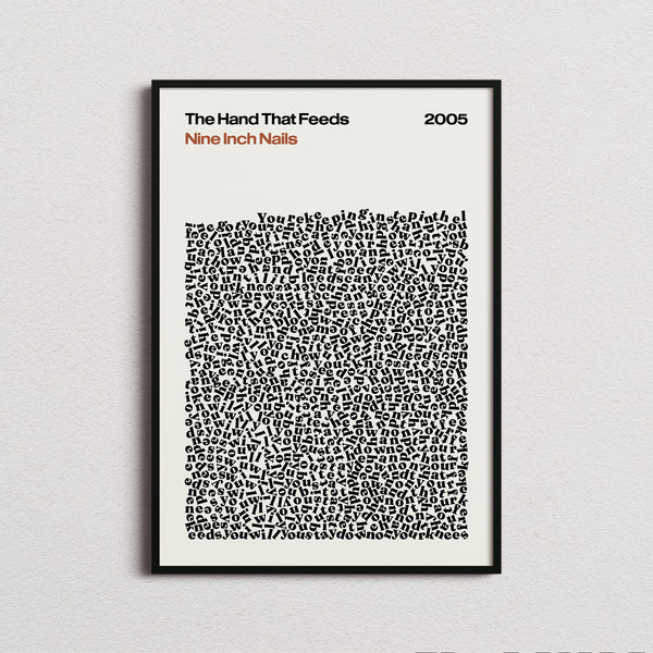 Nine Inch Nails The Hand That Feeds Lyric Print