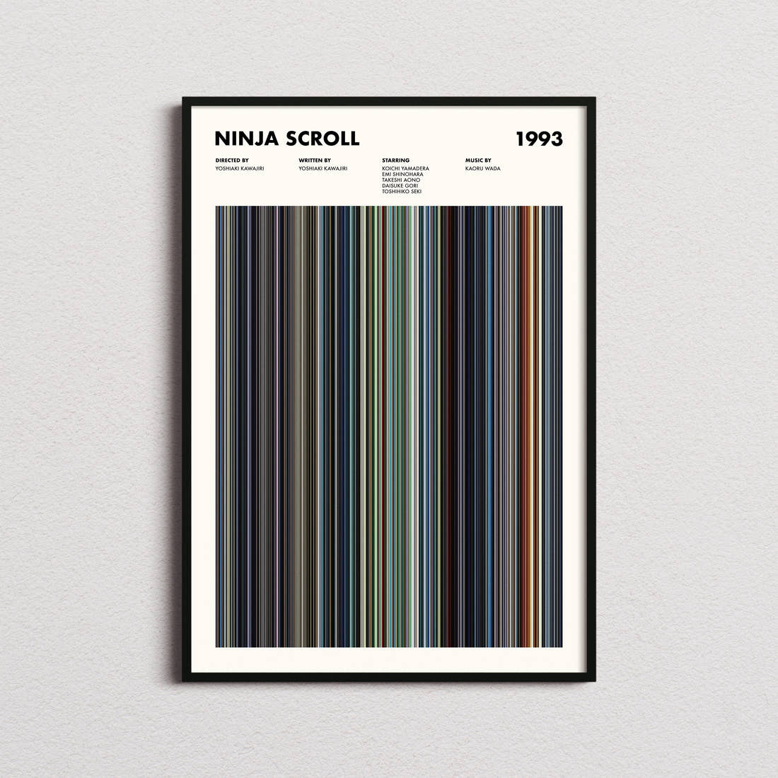 Ninja Scroll Movie Barcode Poster