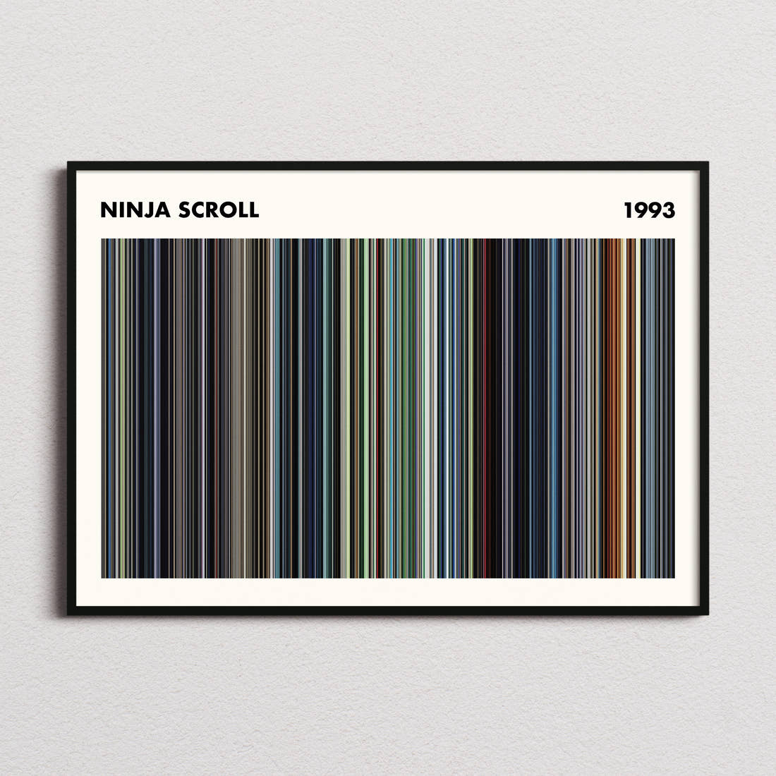 Ninja Scroll Movie Barcode Poster - Simplified