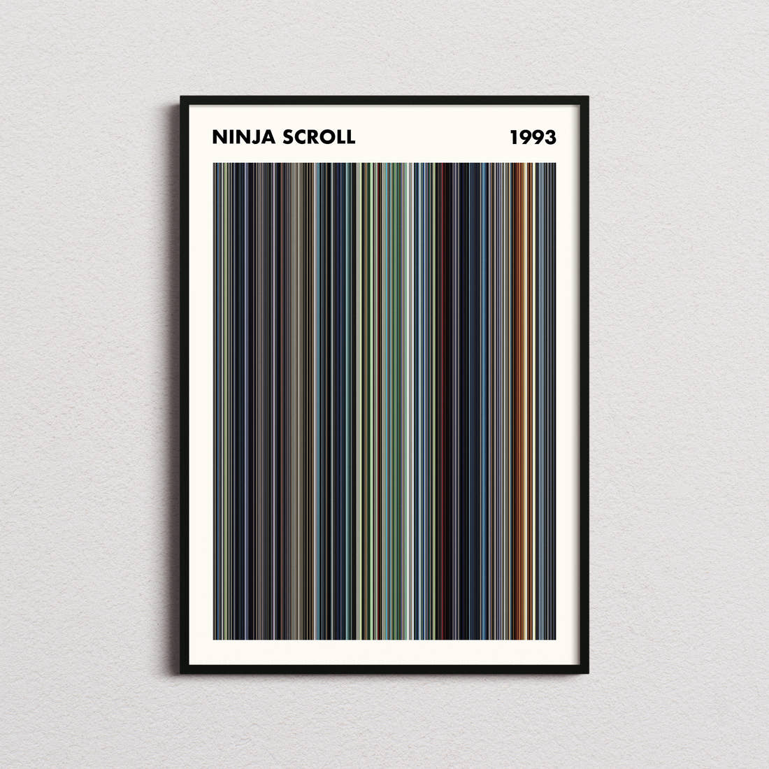 Ninja Scroll Movie Barcode Poster - Simplified