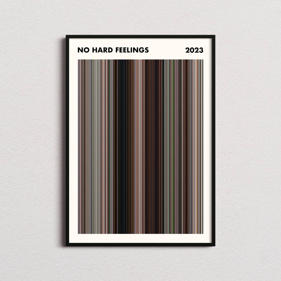 No Hard Feelings Movie Barcode Poster - Simplified