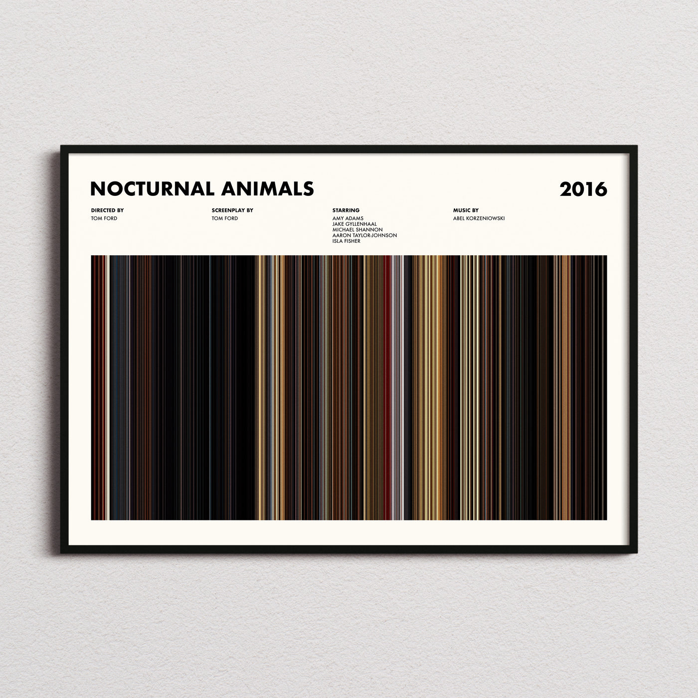 Nocturnal Animals Movie Barcode Poster