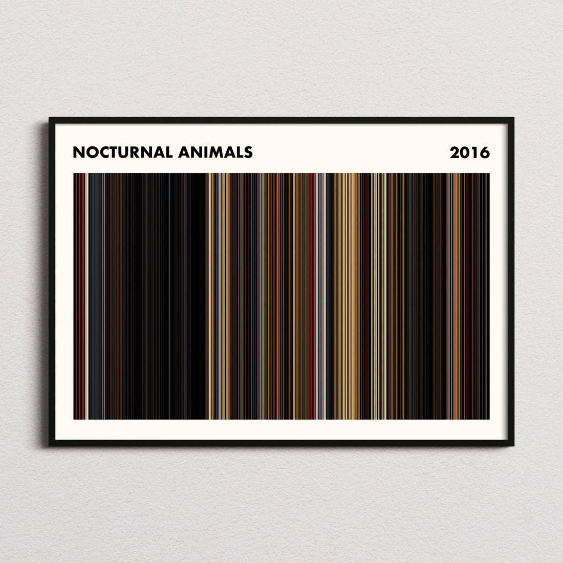 Nocturnal Animals Movie Barcode Poster - Simplified