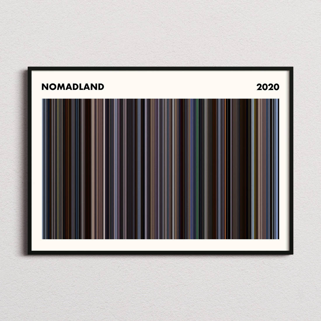 Nomadland Movie Barcode Poster - Simplified