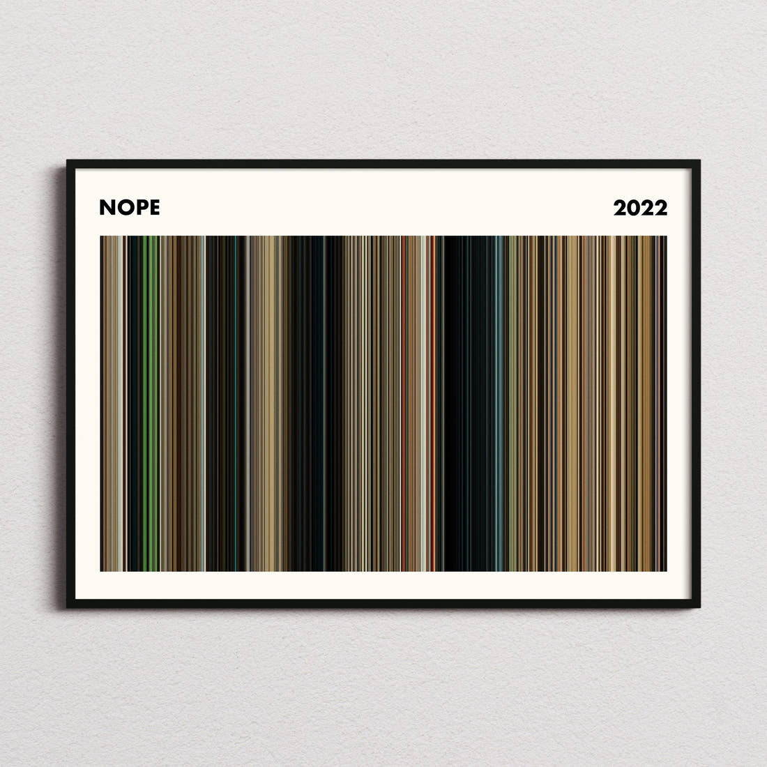 Nope Movie Barcode Poster - Simplified