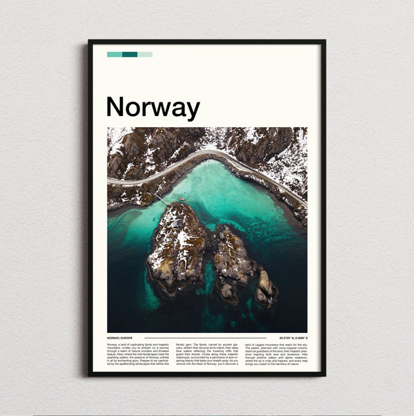 Norway - Turquoise Water And Islets - Travel Print