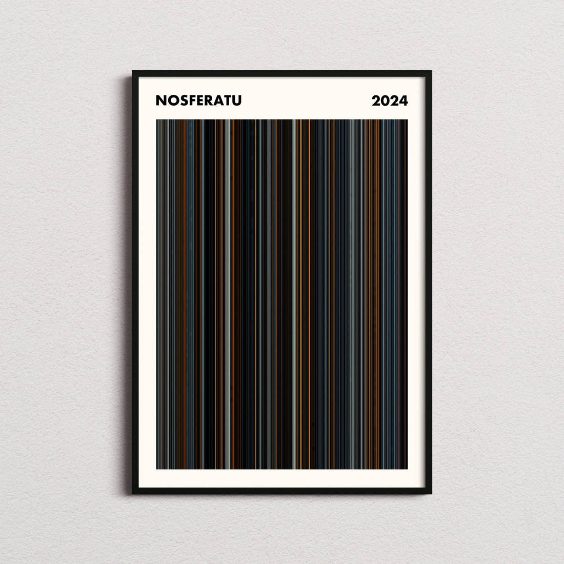 Nosferatu Movie Barcode Poster - Simplified