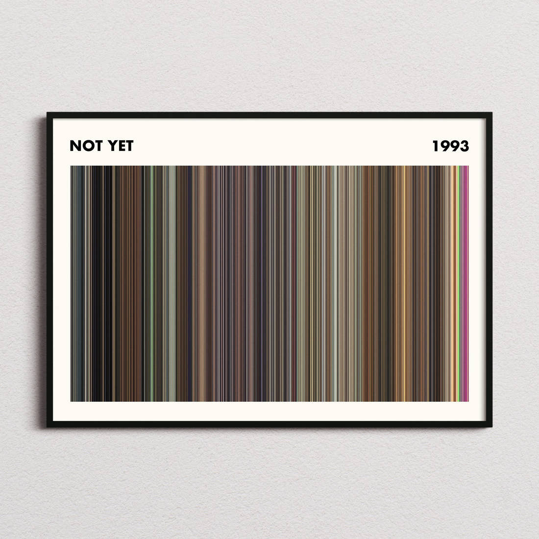 Not Yet Movie Barcode Poster - Simplified