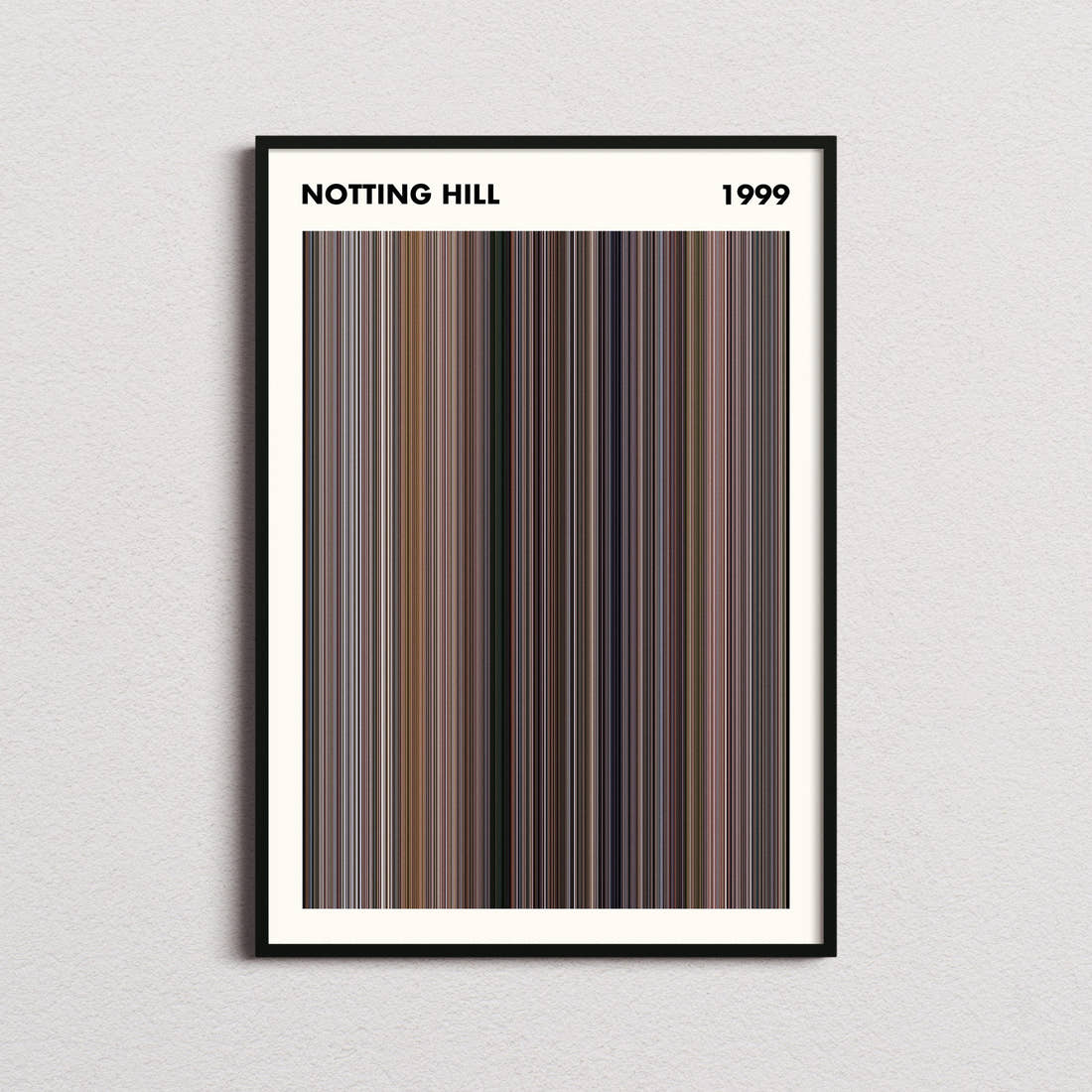 Notting Hill Movie Barcode Poster - Simplified