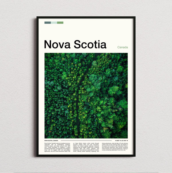Nova Scotia - Aerial View Of Forest - Travel Print