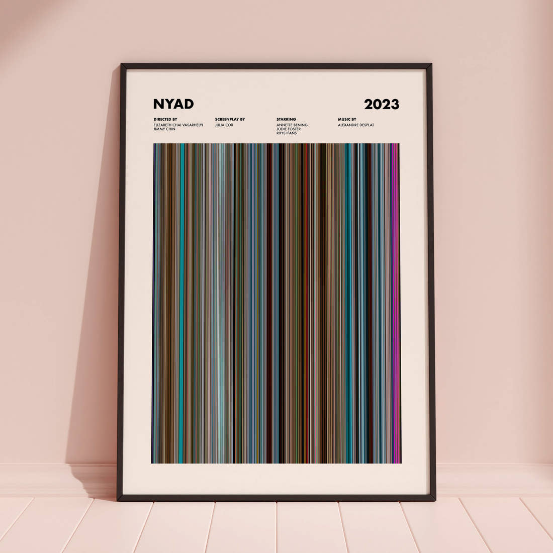 Nyad Movie Barcode Poster