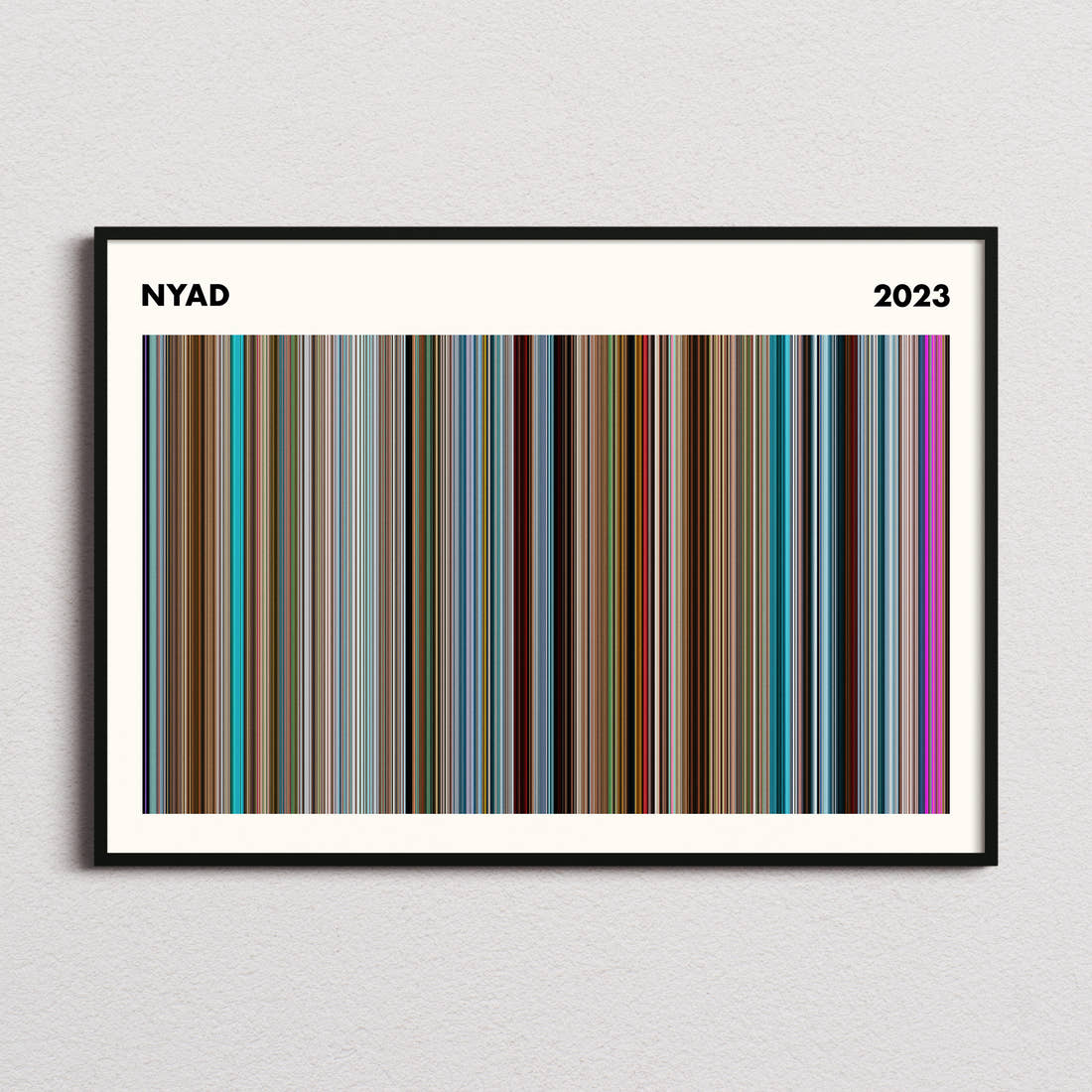 Nyad Movie Barcode Poster - Simplified